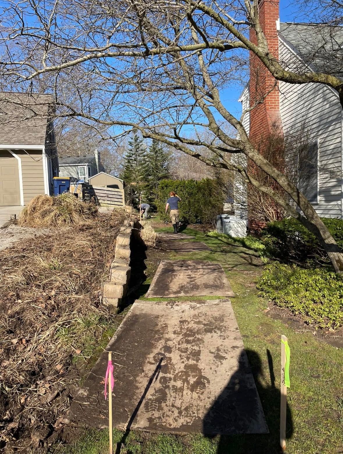 Project Retaining Wall Rebuild With Fence on a Tight Property Line image